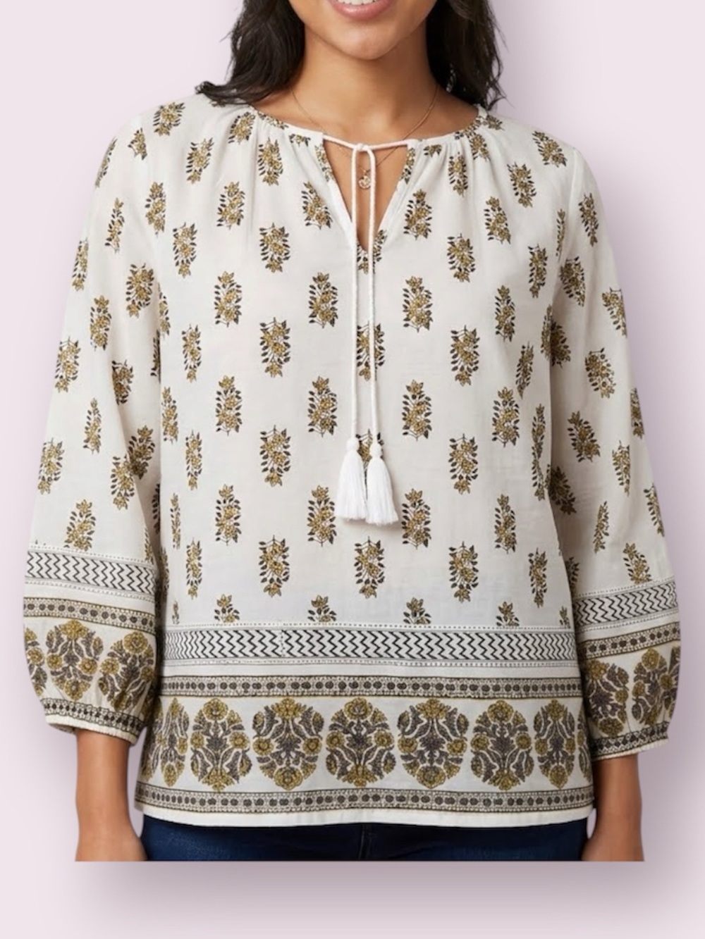 Joie Shalyn Tulum Boho Peasant Blouse Top Cotton & Silk White Size XS